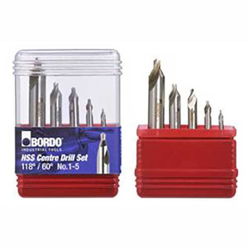 Bordo HSS Centre Drill Set, 5 Pieces