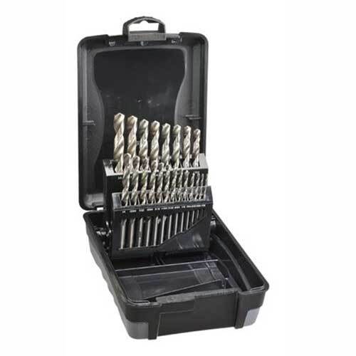 Saber 8003-F2 HSS Bright Finish Jobber Drill Set 1/16 - 3/8", 21pieces - ABS