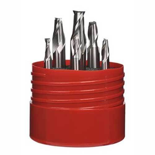 Bordo 6010-S1 Short Flatted HSS Cobalt Slot Drill Set 4 - 12mm, 6 Pieces