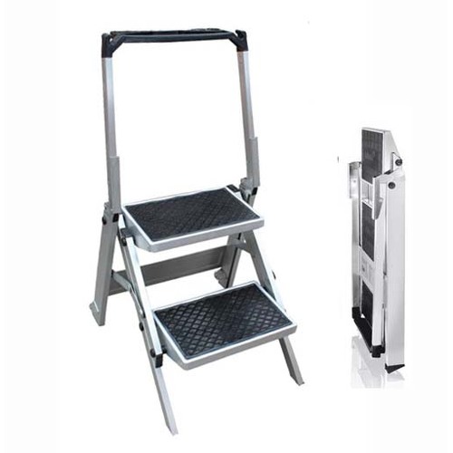 Little Jumbo Safety Steps 2 Step With Safety Rail Black Synthetic Cover