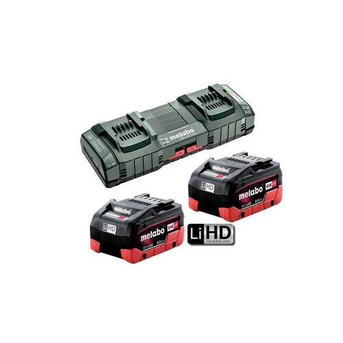 Metabo 8.0 LiHD DUO KIT - LiHD ASC 145 Duo Starter Pack 8Ah & ASC 145 Charger