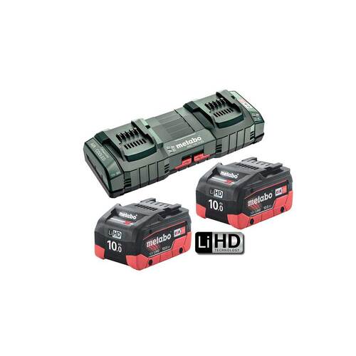 Metabo 10 LiHD DUO KIT - LiHD ASC 145 Duo Starter Pack 10Ah & ASC 145 Charger