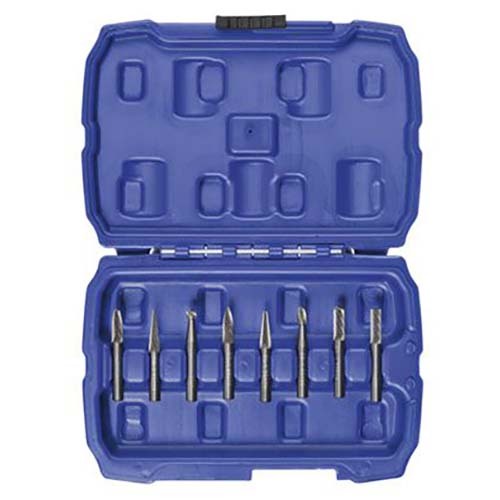 Bordo 1/4" Cut Diameter Express Cut Tungsten Carbide 8 Piece Burr Set