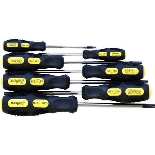 Ko-Ken Screwdriver Tamper Proof Torx Set, 7 Pieces KO168T/7