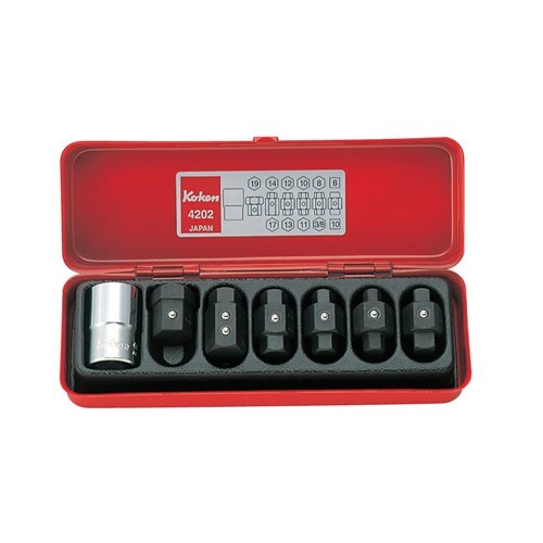 Ko-Ken Drain Plug Key Set 8 - 19mm, 7Pieces - KO4202