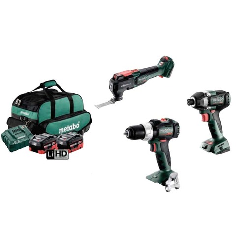 Metabo MET18BL3SB2HD5.5CV 18V 5.5Ah Brushless 3 Piece Combo Kit - AU68300750