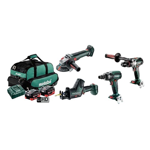 Metabo MET18BL4SB2HD5.5EU 18V 5.5Ah Cordless Brushless 4 Piece Kit - AU68403150