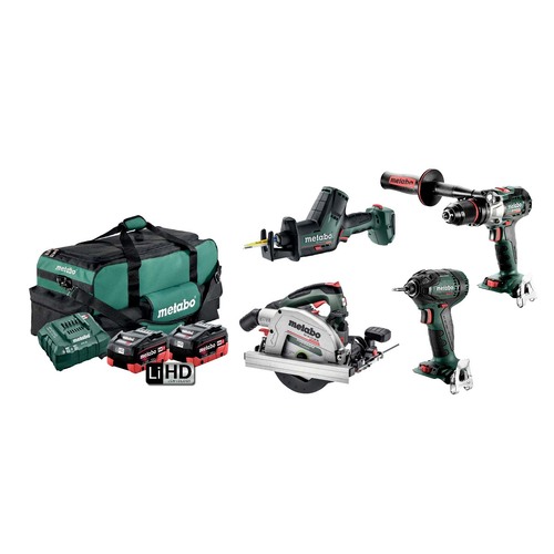 Metabo MET18BL4LB2HD5.5DP 18V 5.5Ah Cordless Brushless 4 Piece Kit - AU68402650
