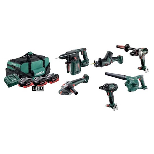 Metabo MET18MX6LB3HD5.5EY 18V 5.5Ah Cordless Brushless 6 Piece Kit - AU68601150