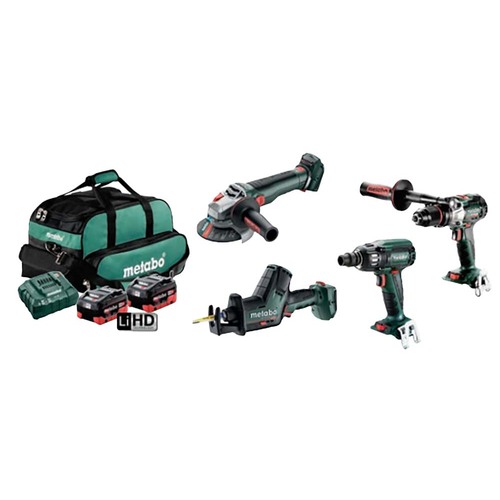 Metabo MET18BL4SB2HD5.5ET 5.5Ah Cordless Brushless 4 Piece Kit - AU68403050