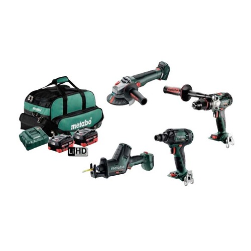 Metabo MET18BL4SB2HD5.5EV 18V 5.5Ah Cordless Brushless 4 Piece Kit - AU68403250