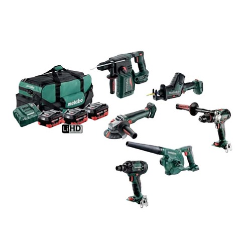 Metabo MET18MX6LB3HD5.5EZ 18V 5.5Ah Cordless Brushless 6 Piece Kit - AU68601250