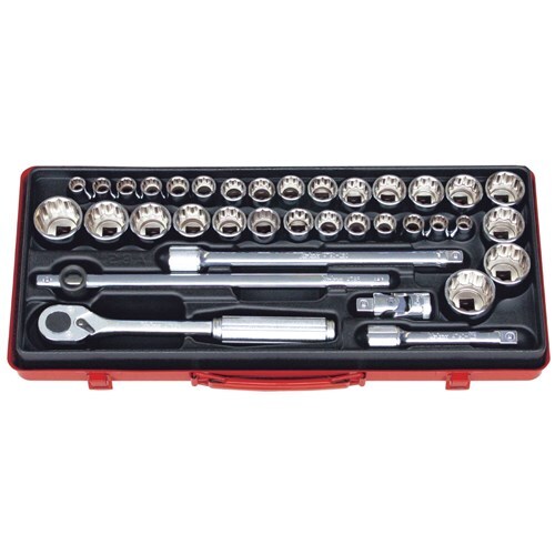 Ko-Ken 1/2" Drive Socket Set 10 - 32mm & 3/8 - 1 1/4", 36 Pcs - KO4279AM