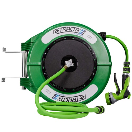 Retracta R3 1/2" x 18m Garden Hose Reel With RACR - Green Case