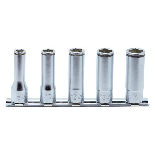 Ko-Ken Nutgrip Deep Socket Set On Rail 8 -14mm, 3/8" Drive - KORS3350M/5