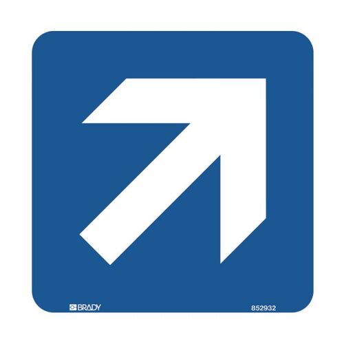 Brady Diagonal Arrow Symbol 150 x 150mm Self-Adhesive Vinyl