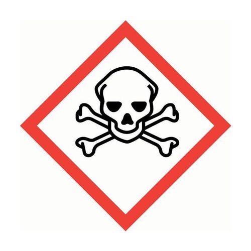 Brady GHS Pictogram Label - Skull & Crossbones 15 x 15mm Self Adhesive Vinyl - 40/Pack
