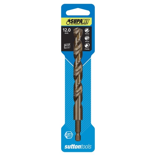 Sutton D2131200 12mm Supabit Impact Drill Bit - Jobber Drill Bit - HSS