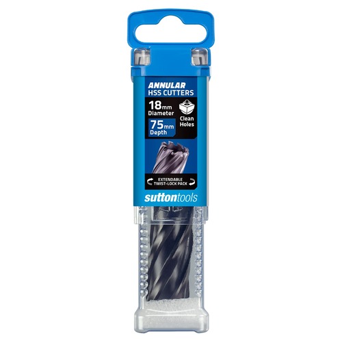 Sutton 18 x 75mm M2Al Annular Cutter HSS TiAlN - H182