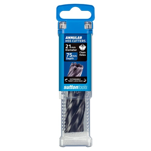 Sutton 21 x 75mm M2Al Annular Cutter HSS TiAlN - H182