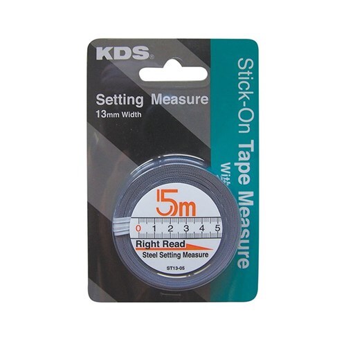 13mm x 5m Left to Right Bench Tape / Stick-On Tape Measure