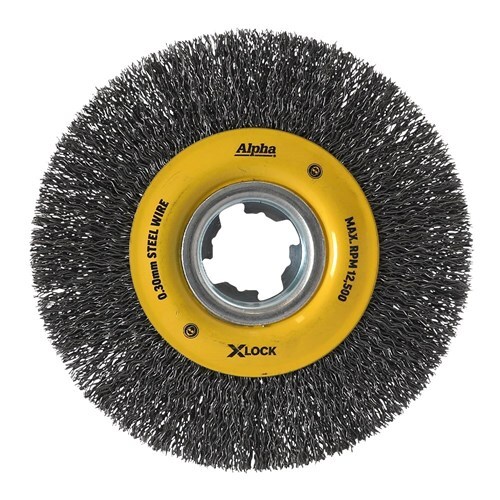 Alpha X-Lock 125mm Crimped Steel Wire Wheel Brush