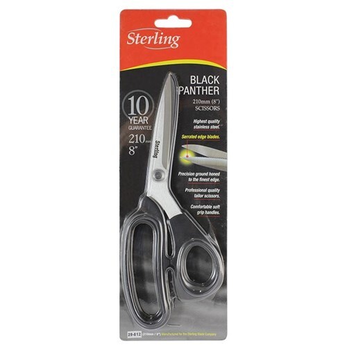 Sterling Curved Blade Black Panther Scissors - 29-812