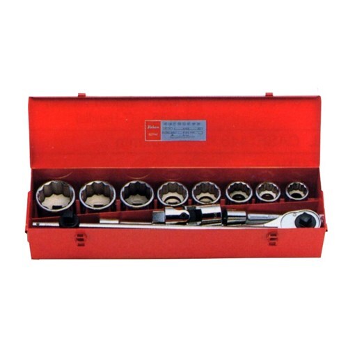 Ko-Ken Socket Set 1" Drive 12 Pt 1-7/16 - 2-1/2" AF, 12pcs - KO8200A