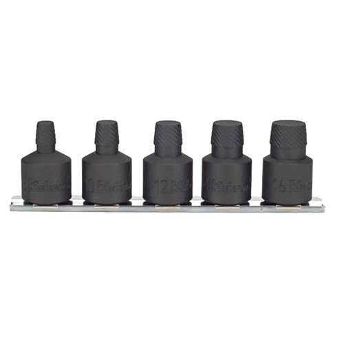 Ko-Ken Bolt Twister Set On Rail 1/2" Drive 8 - 16mm L37, 5pcs