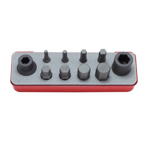 Ko-Ken Impact Inhex Socket Set 1/2" Drive 5 - 19mm, 10pcs - KO14209M