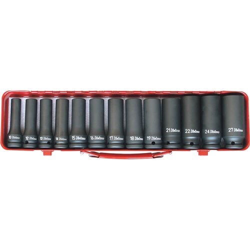 Ko-Ken Impact Deep Socket Set 1/2" Drive 10 - 27mm, 13pcs - KO14208M-6P