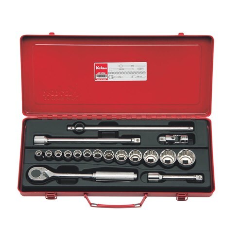 Ko-Ken Socket Set 1/2" Drive 10 - 32mm, 18pcs - KO4250M