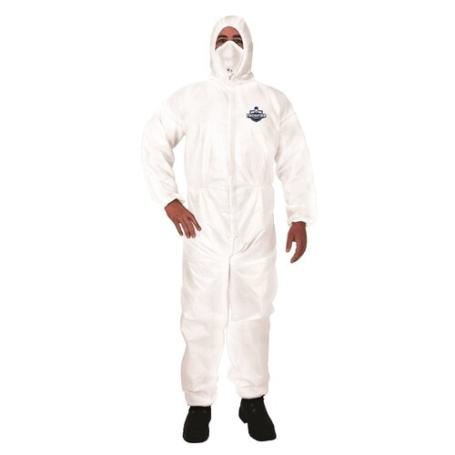Frontier Microporous Type 5 & 6 Disposable Coverall White Size Small