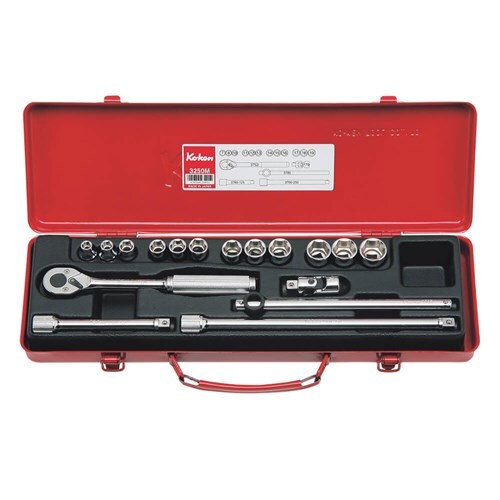 Ko-Ken Socket Set 3/8" Drive, 17 Pieces
