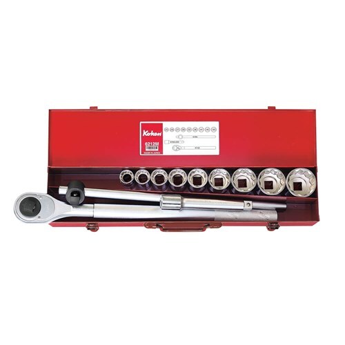 Ko-Ken Socket Set 3/4" Drive 12 Point 7/8" to 2", 12 Pieces - KO6212A