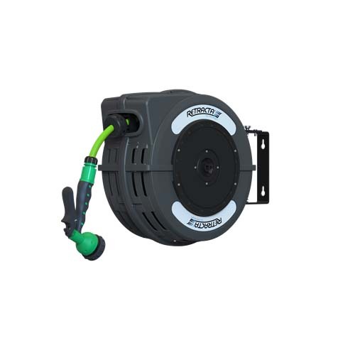Retracta Garden/Horticulture Hose Reel (Dark Grey) 1/2" x 12m Hose