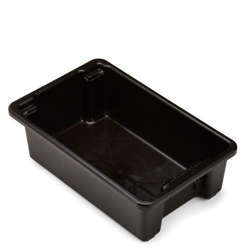 Fischer Store-Tub Nesting Crate 32L Black  648 x 415 x 195mm