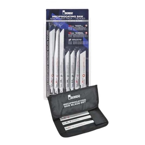 Bordo Reciprocating Saw Blade Assortment With Heavy Duty Ballistic Nylon Pouch