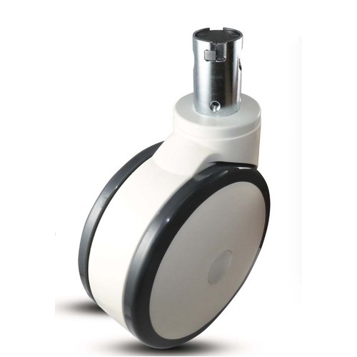 Rhombus 125 x 150mm Direction W/ Total Lock Twin Wheel Castor Urethane