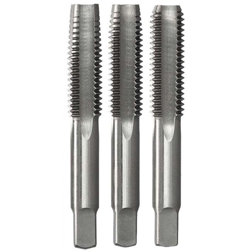 Bordo 24 x 3mm Metric Coarse Chrome Alloy Hand Tap Set, 3 Pieces