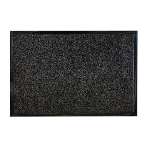 Spiral Loop Entrance Mat Backed 600 x 900mm Black - Pressed Edge