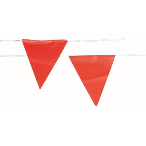 Frontier Essentials Hi Vis Bunting Flag Orange 30m - Pack of 2
