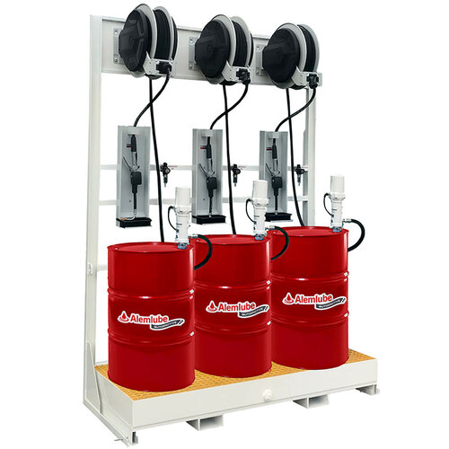 Alemlube Automotive 205L 3 Drum Lubrication Gantry