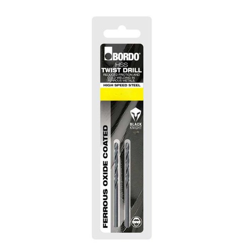 Bordo 1mm Black HSS Jobber Drill Bit Clam Shell - 2003-1.00S - 2/Pack