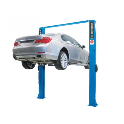 Ravaglioli 4.5T Electro-Hydraulic 2-Post Clear Floor Hoist With Long Arms