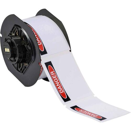 Brady B30 Series B-595 Pre-Printed Pre-Cut Danger Header Label 57.15 x 76.20mm