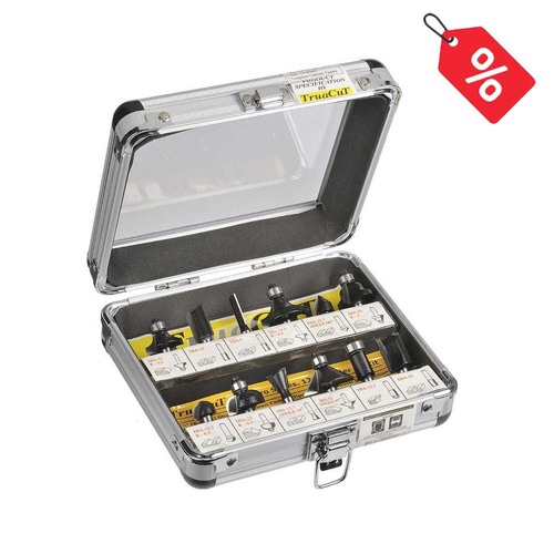 TruaCut 12 Pc 1/4" Shank Semi-Pro Series  Router Bit Set