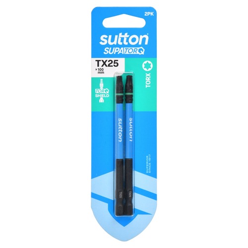 Sutton S212H02E25 TX25 x 100mm Torx Screwdriver Bit S212 Supatorq (2 Pack)