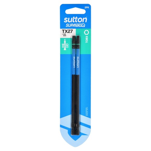 Sutton S212H02G27 TX27 x 150mm Torx Screwdriver Bit S212 Supatorq (2 Pack)