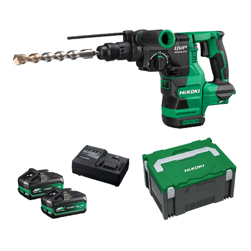 HiKOKI DH3628DC(HRZ) 36V Brushless SDS Plus Rotary Hammer W/ Quick Chuck Kit
